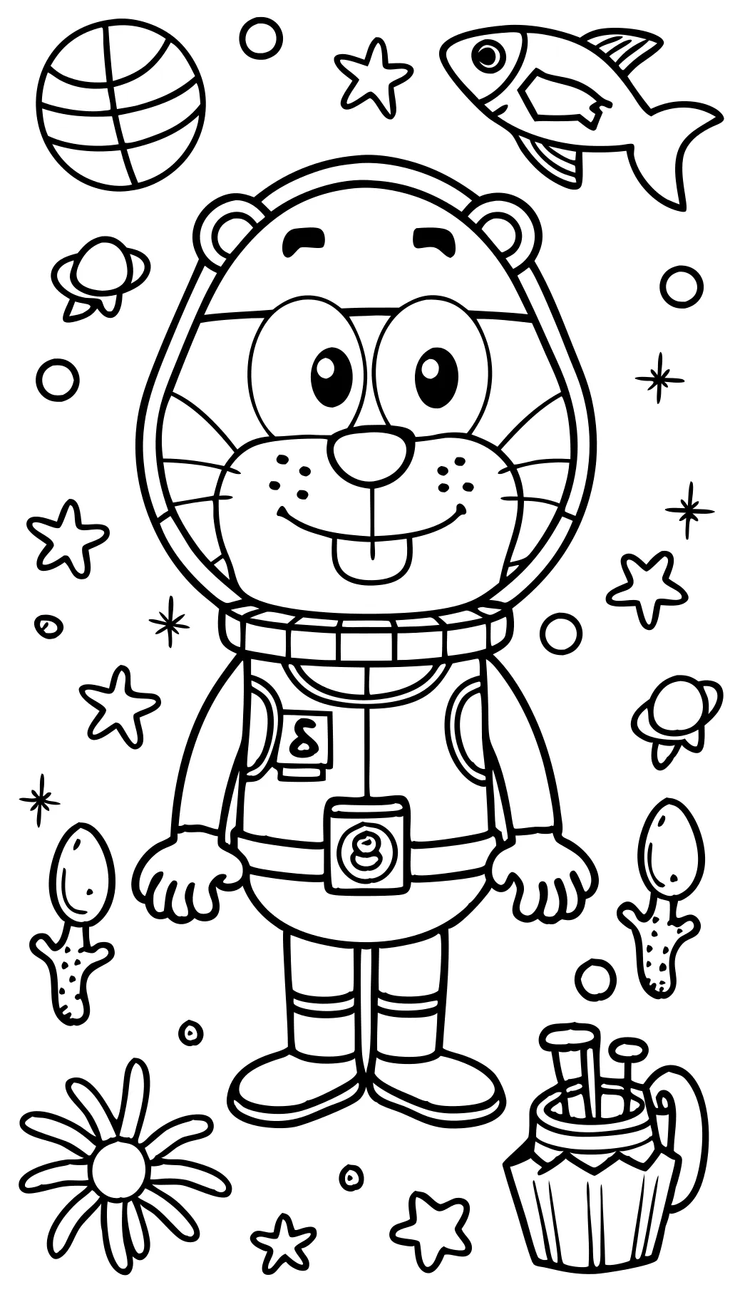 Sandy de Spongebob Coloring Pages